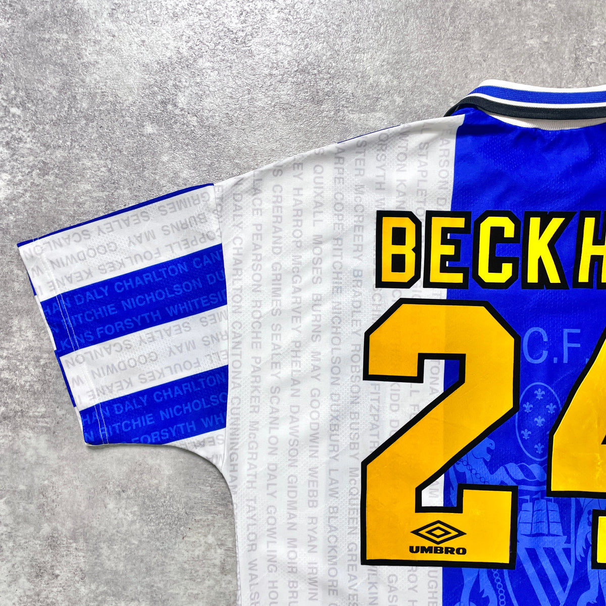 【正規品1994-1996 UMBRO Manchester United away BECKHAM #24】