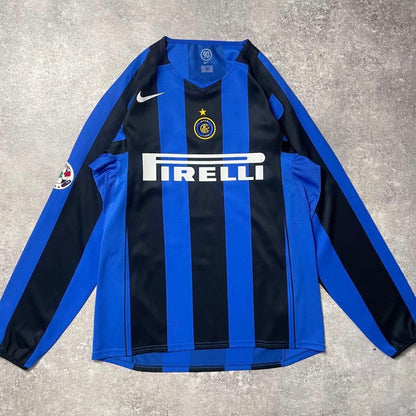 【正規選手支給品2004-2005 NIKE Inter home L/S ZANETTI #4】