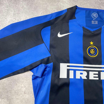 【正規選手支給品2004-2005 NIKE Inter home L/S ZANETTI #4】