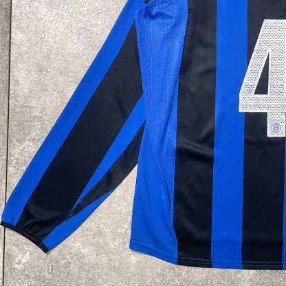 【正規選手支給品2004-2005 NIKE Inter home L/S ZANETTI #4】