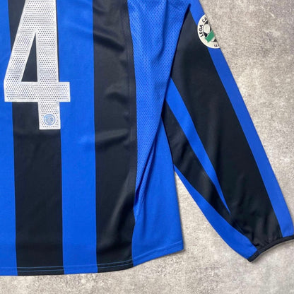 【正規選手支給品2004-2005 NIKE Inter home L/S ZANETTI #4】