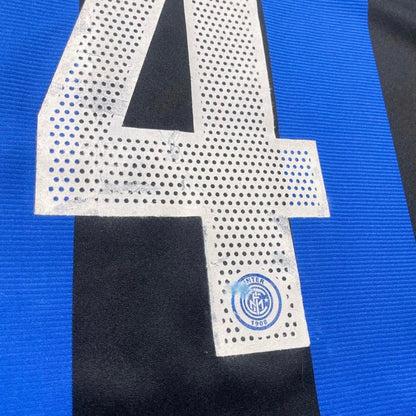 【正規選手支給品2004-2005 NIKE Inter home L/S ZANETTI #4】