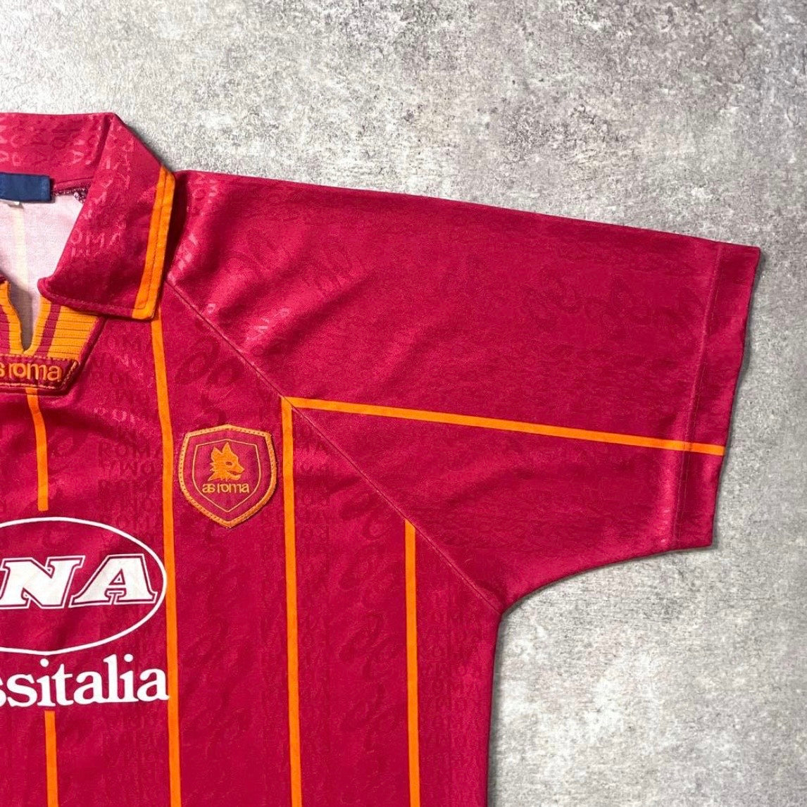 【正規品1996-1997 asics AS Roma home shirt】