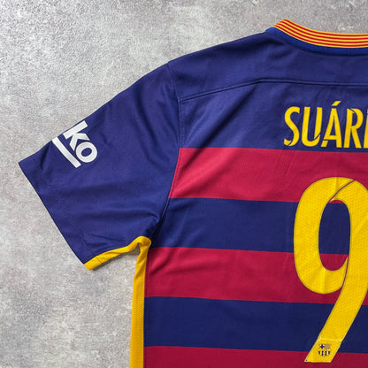 【正規品2015-2016 NIKE Barcelona home SUÁREZ #9】