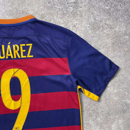 【正規品2015-2016 NIKE Barcelona home SUÁREZ #9】