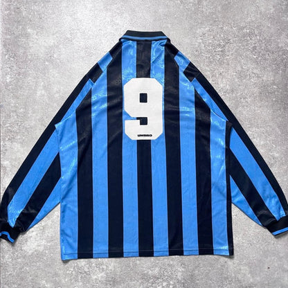 【正規選手支給実使用品1992-1993 Umbro Inter home L/S #9】