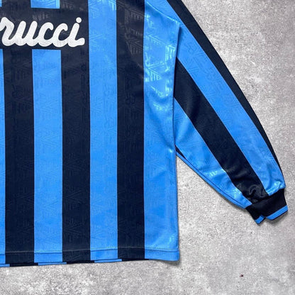 【正規選手支給実使用品1992-1993 Umbro Inter home L/S #9】