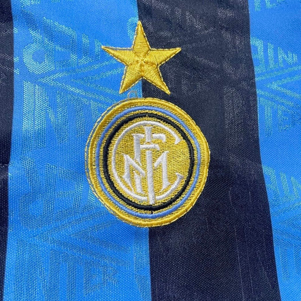 【正規選手支給実使用品1992-1993 Umbro Inter home L/S #9】