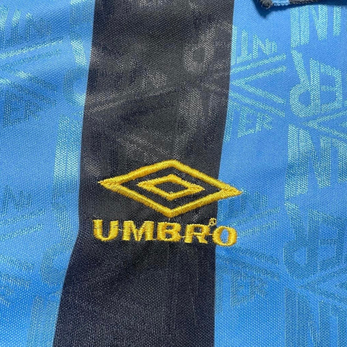 【正規選手支給実使用品1992-1993 Umbro Inter home L/S #9】