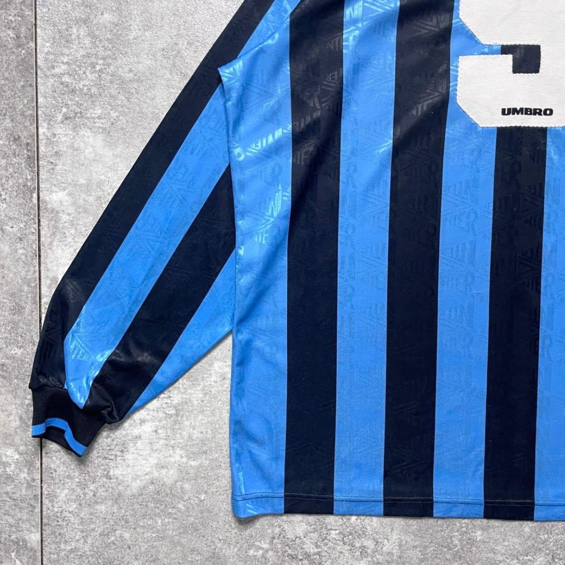 【正規選手支給実使用品1992-1993 Umbro Inter home L/S #9】