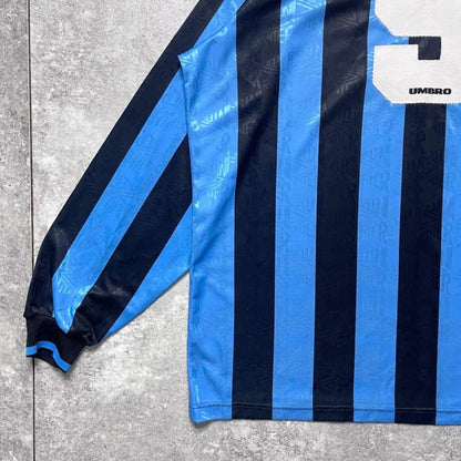 【正規選手支給実使用品1992-1993 Umbro Inter home L/S #9】