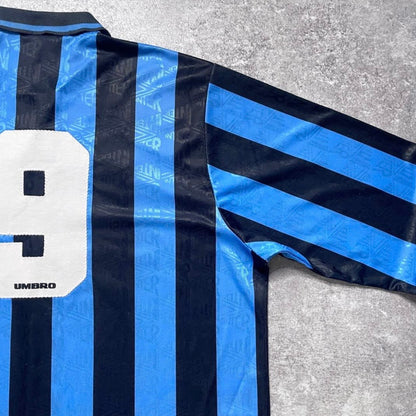 【正規選手支給実使用品1992-1993 Umbro Inter home L/S #9】