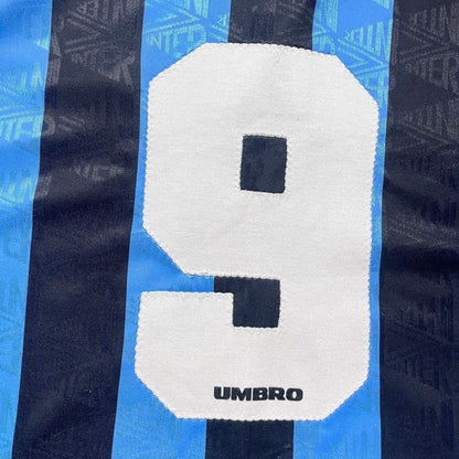【正規選手支給実使用品1992-1993 Umbro Inter home L/S #9】