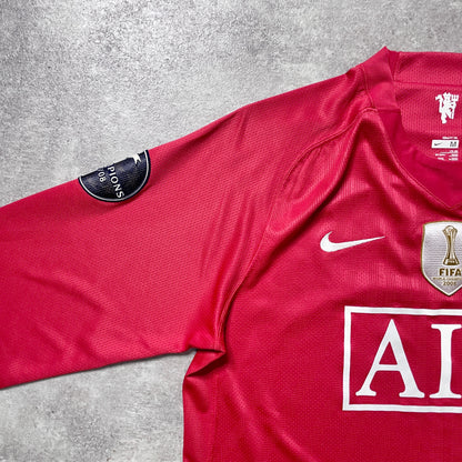 【正規品2007-2009 NIKE Manchester United UCL home L/S C.Ronaldo #7】