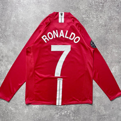 【正規品2007-2009 NIKE Manchester United UCL home L/S C.Ronaldo #7】