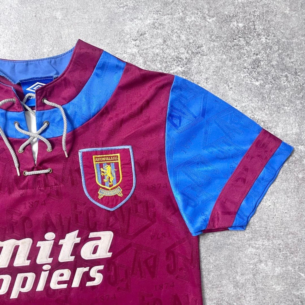 【正規品1992-1993 Umbro Aston Villa home shirt】