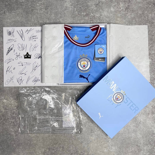 【BNWT正規品2022-2023 PUMA Manchester City home treble anniversary shirt】