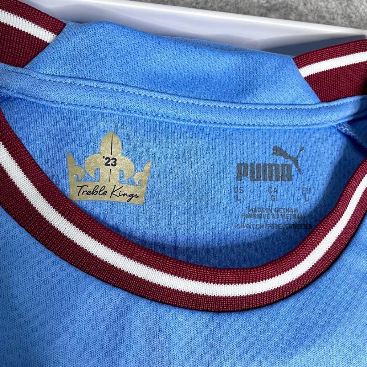 【BNWT正規品2022-2023 PUMA Manchester City home treble anniversary shirt】