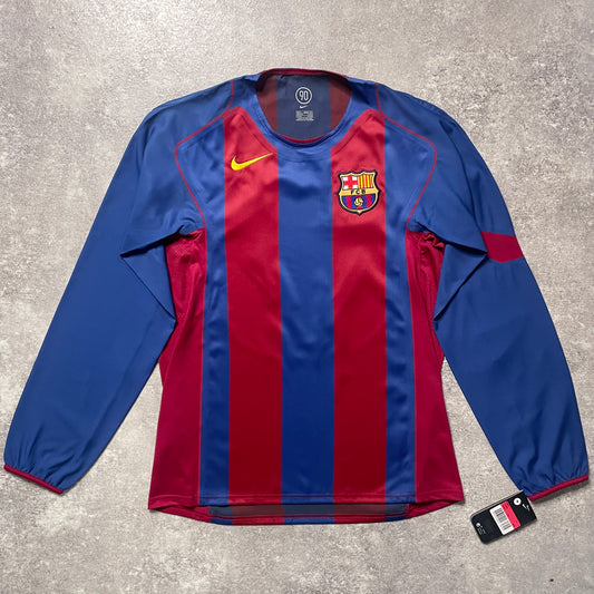 【BNWT正規選手支給品2004-2005 NIKE Barcelona UCL home L/S Match Player issue】