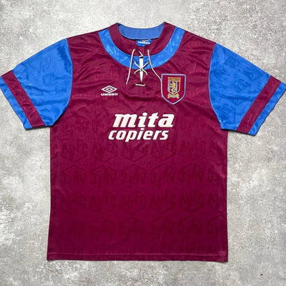 【正規品1992-1993 Umbro Aston Villa home shirt】