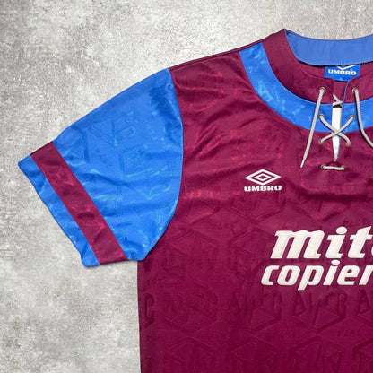 【正規品1992-1993 Umbro Aston Villa home shirt】