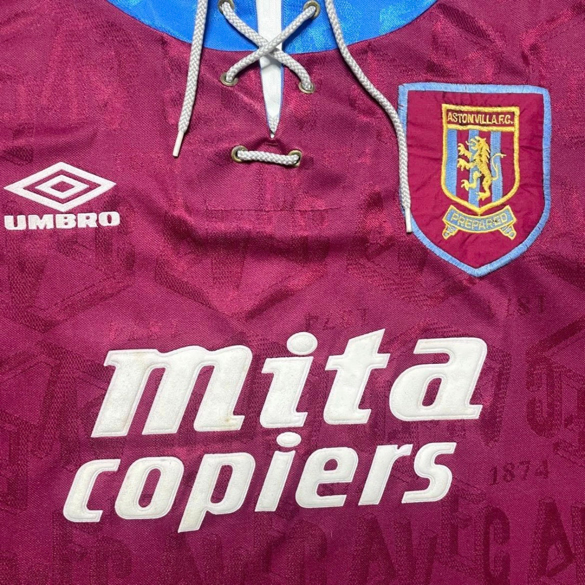 【正規品1992-1993 Umbro Aston Villa home shirt】
