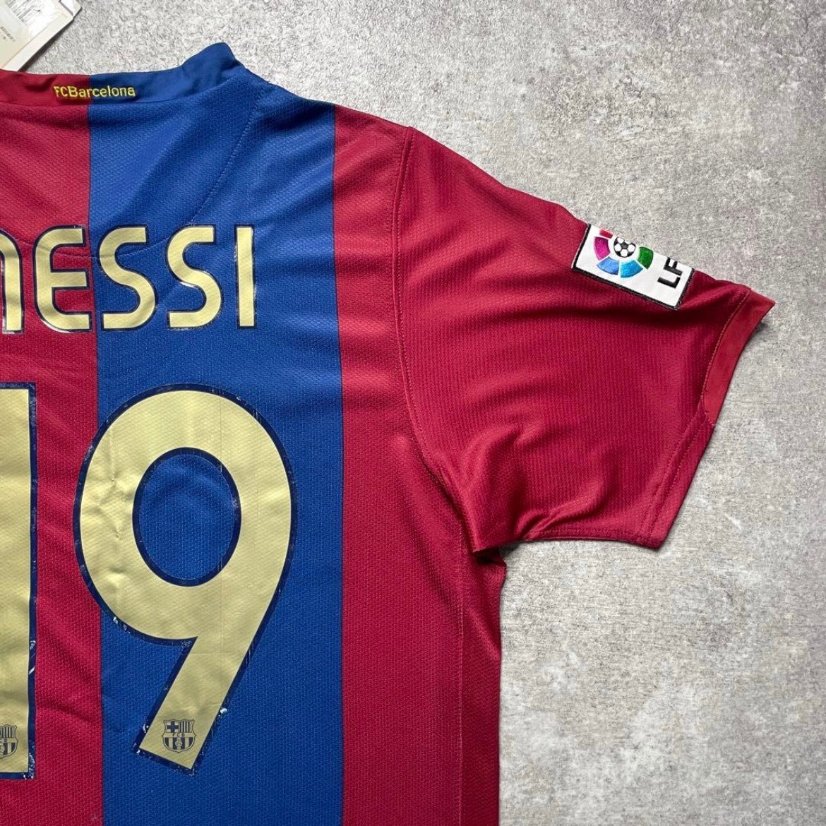 【BNWT正規品2006-2007 NIKE Barcelona home Messi #19】