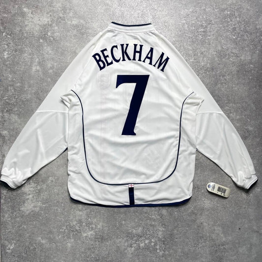 【BNWT正規品2001-2003 UMBRO England Home L/S Beckham #7】