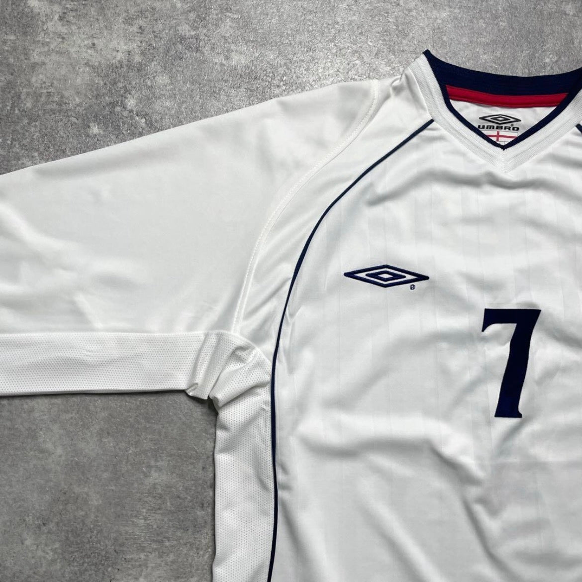 【BNWT正規品2001-2003 UMBRO England Home L/S Beckham #7】