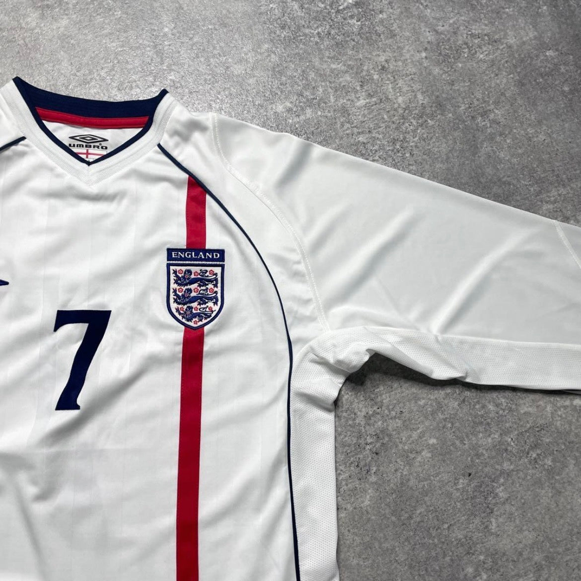 【BNWT正規品2001-2003 UMBRO England Home L/S Beckham #7】