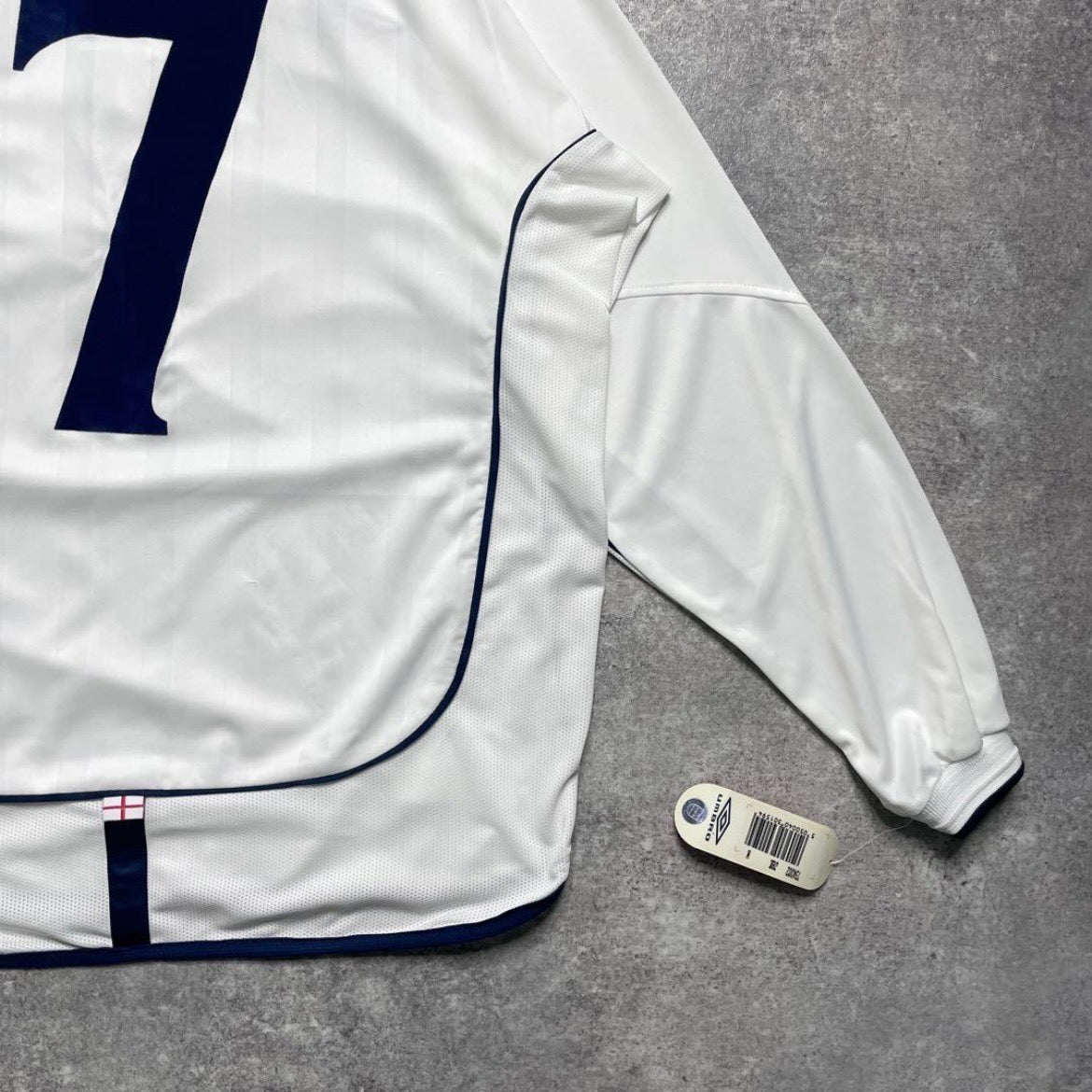【BNWT正規品2001-2003 UMBRO England Home L/S Beckham #7】