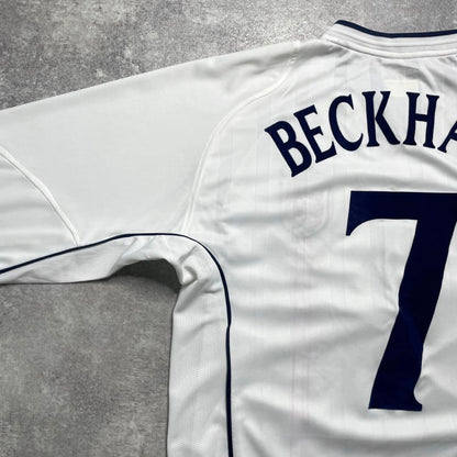 【BNWT正規品2001-2003 UMBRO England Home L/S Beckham #7】