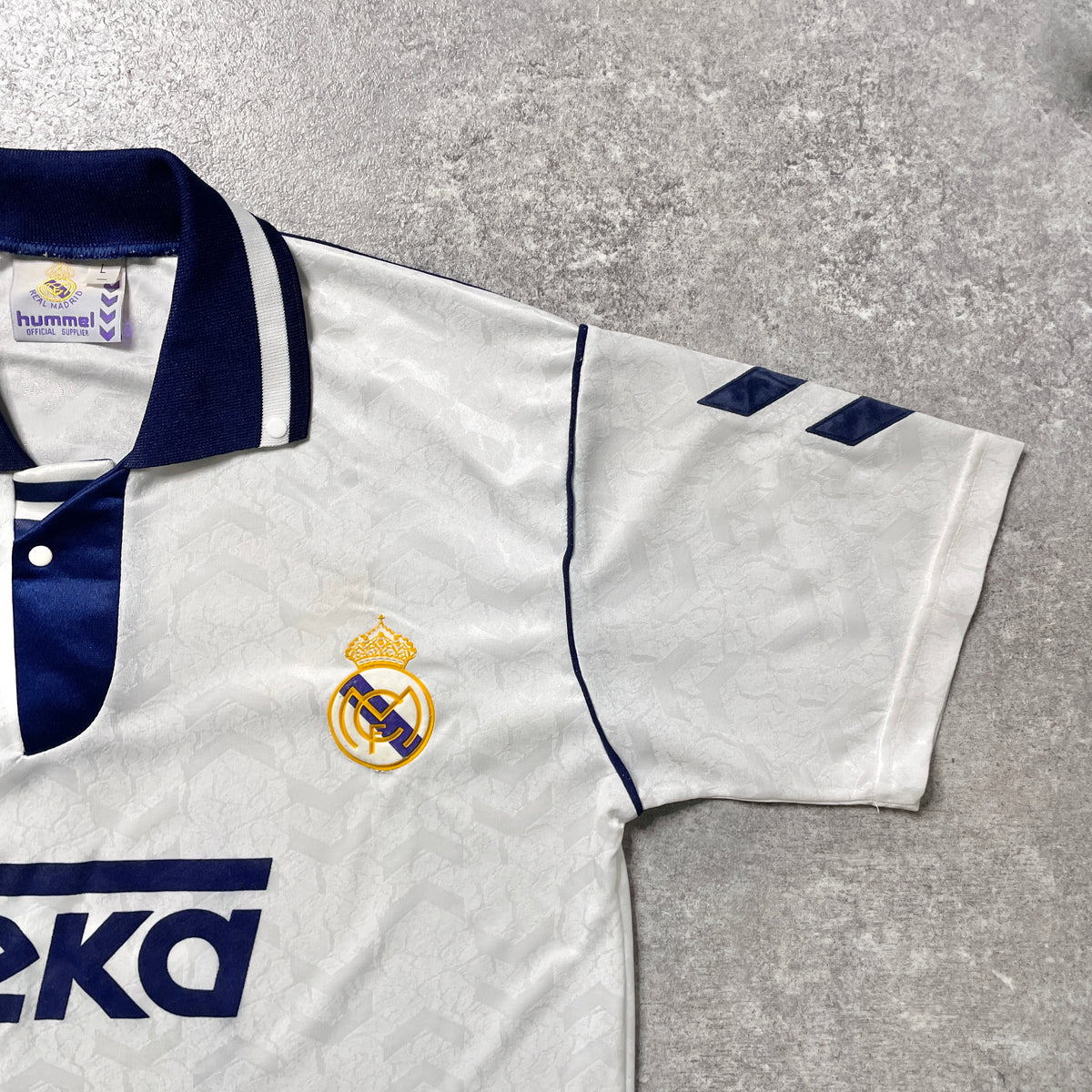 【正規品1992-1993 hummel Real Madrid home shirt】