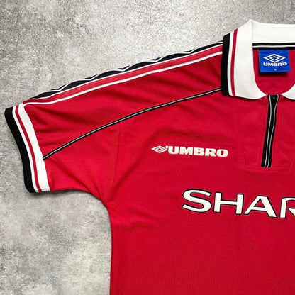 【正規品1998-1999 UMBRO Manchester United home treble Beckham#7】