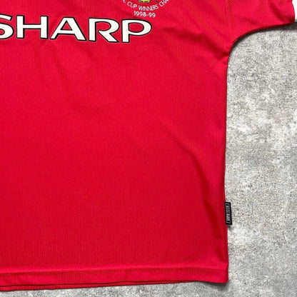 【正規品1998-1999 UMBRO Manchester United home treble Beckham#7】