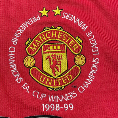 【正規品1998-1999 UMBRO Manchester United home treble Beckham#7】