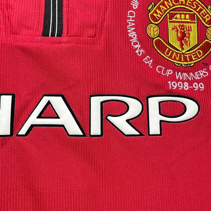 【正規品1998-1999 UMBRO Manchester United home treble Beckham#7】