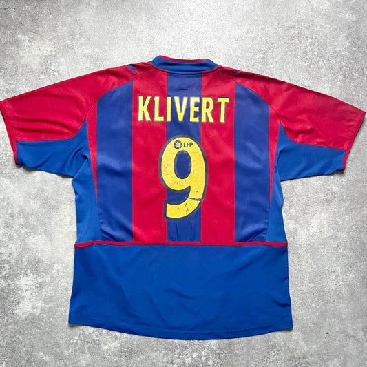 【正規品2002-2003 NIKE Barcelona home KLIVERT #9】