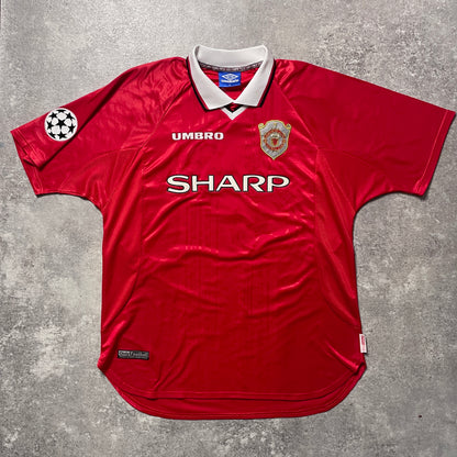 【正規品1998-1999 UMBRO Manchester United UCL home Beckham #7】