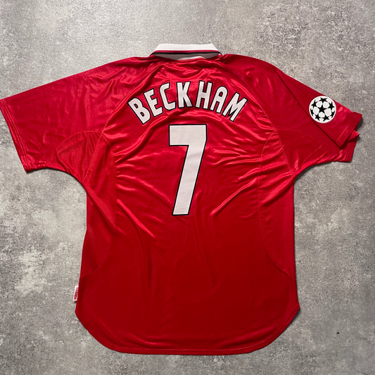 【正規品1998-1999 UMBRO Manchester United UCL home Beckham #7】
