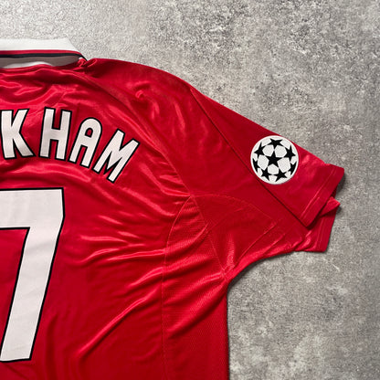 【正規品1998-1999 UMBRO Manchester United UCL home Beckham #7】