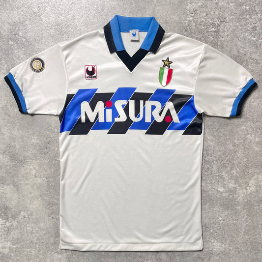 【正規品1989-1990 uhlsport inter Milan away shirt】
