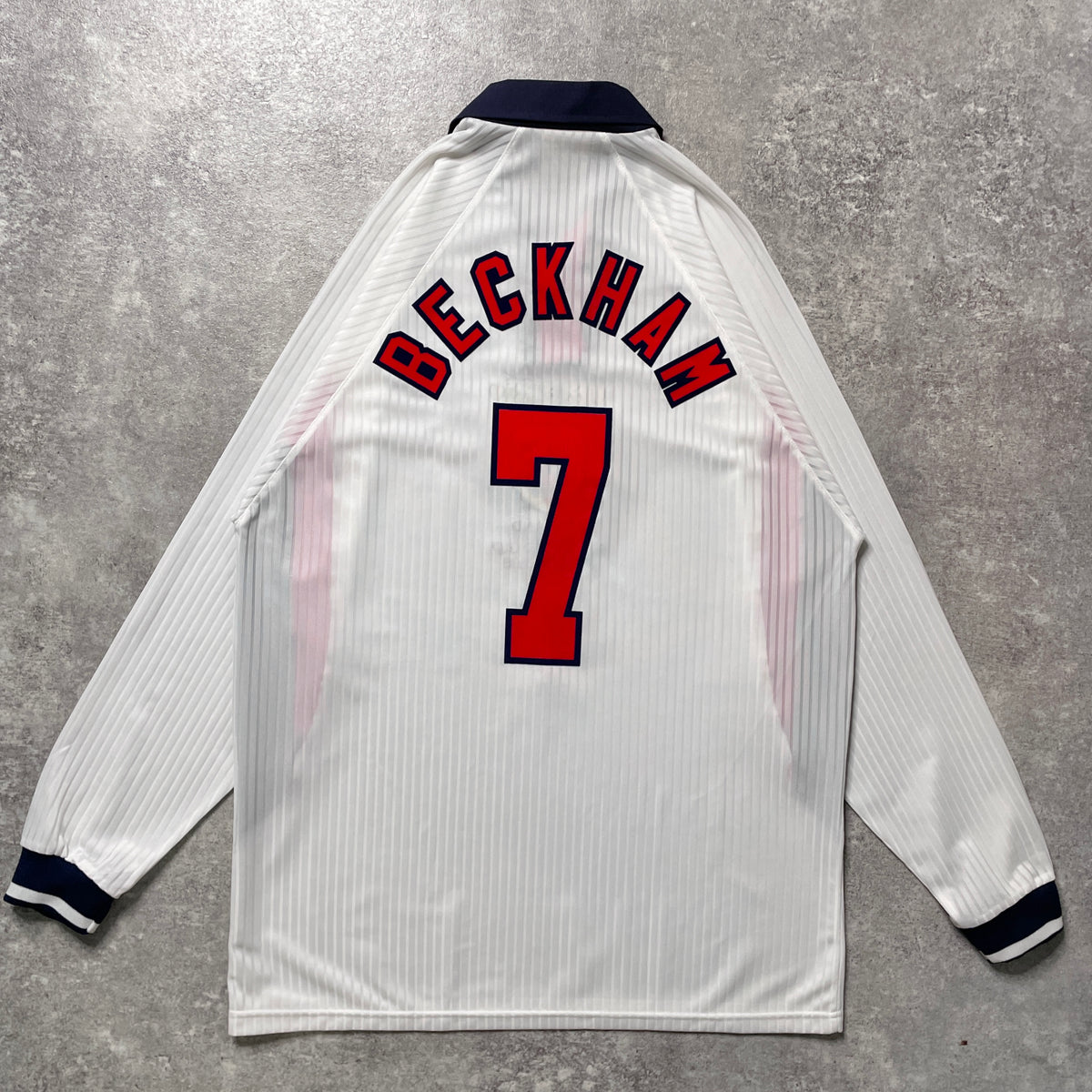 【正規選手支給品1998 UMBRO France World Cup England home L/S Beckham #7】