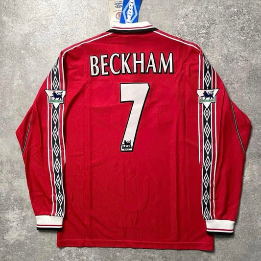 【BNWT正規品1998-2000 UMBRO Manchester United home L/S BECKHAM #7】