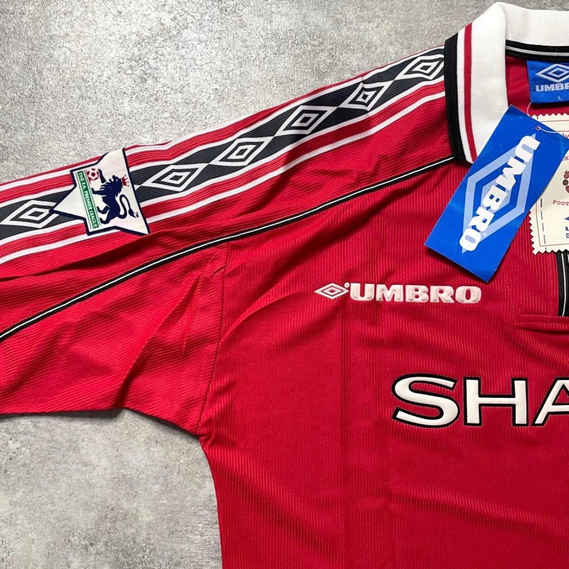 【BNWT正規品1998-2000 UMBRO Manchester United home L/S BECKHAM #7】