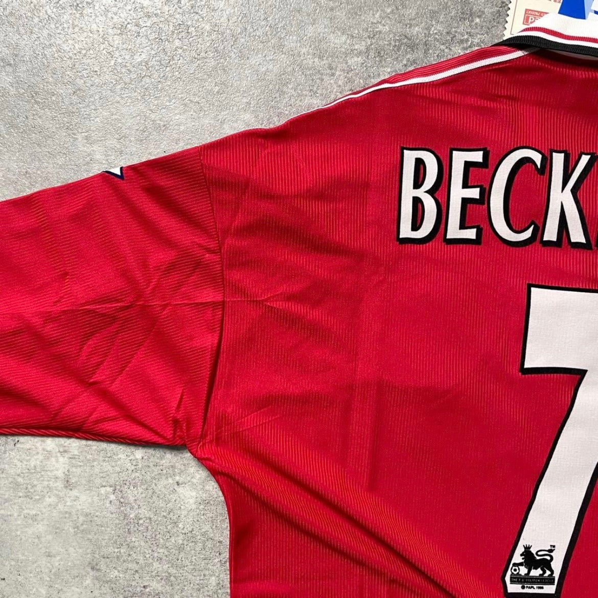 【BNWT正規品1998-2000 UMBRO Manchester United home L/S BECKHAM #7】