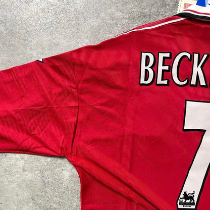 【BNWT正規品1998-2000 UMBRO Manchester United home L/S BECKHAM #7】