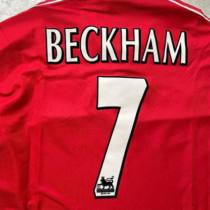 【BNWT正規品1998-2000 UMBRO Manchester United home L/S BECKHAM #7】