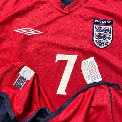 【BNWT正規品2001-2003 Umbro England away Beckham #7】