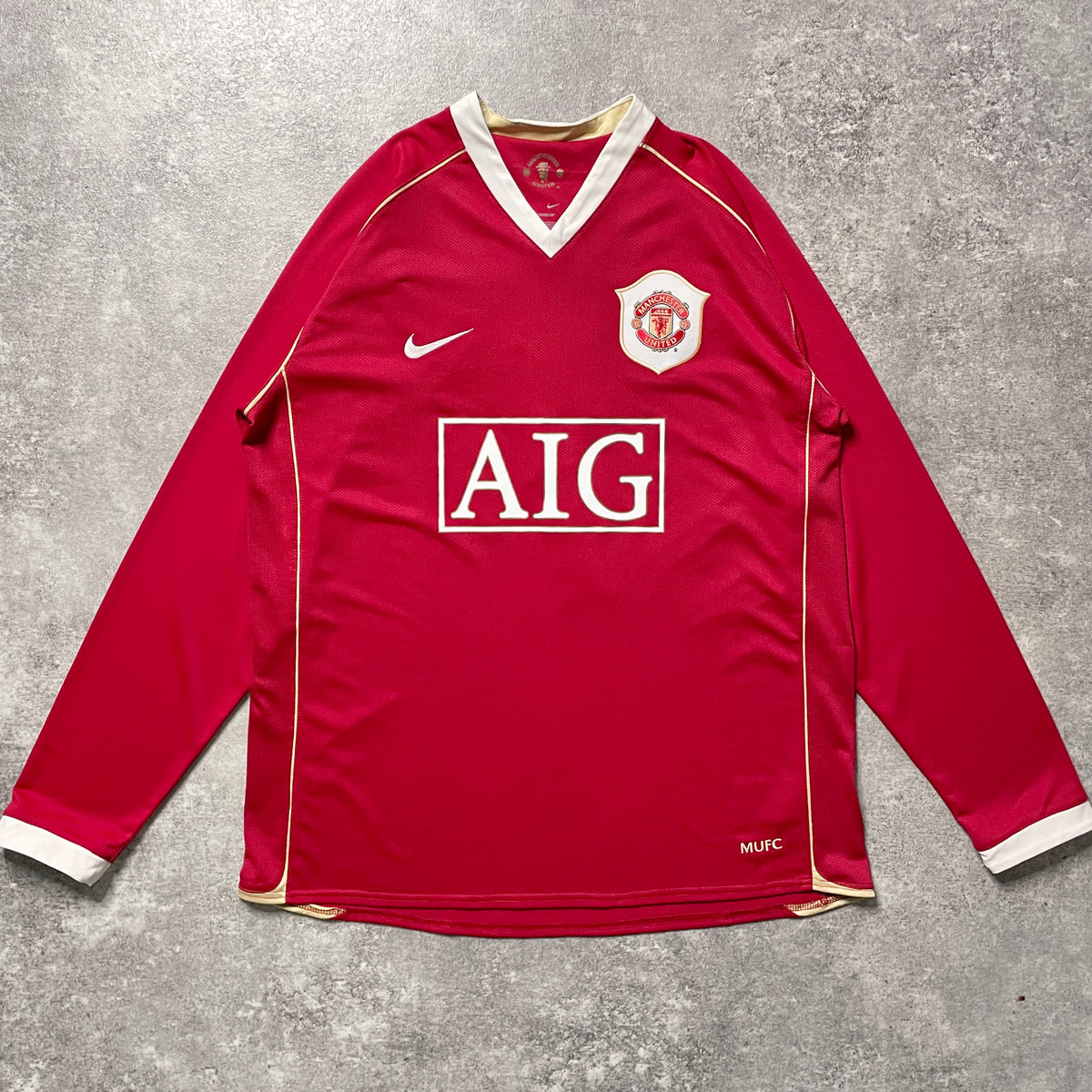 【正規品2006-2007 NIKE Manchester United home L/S RONALDO #7】
